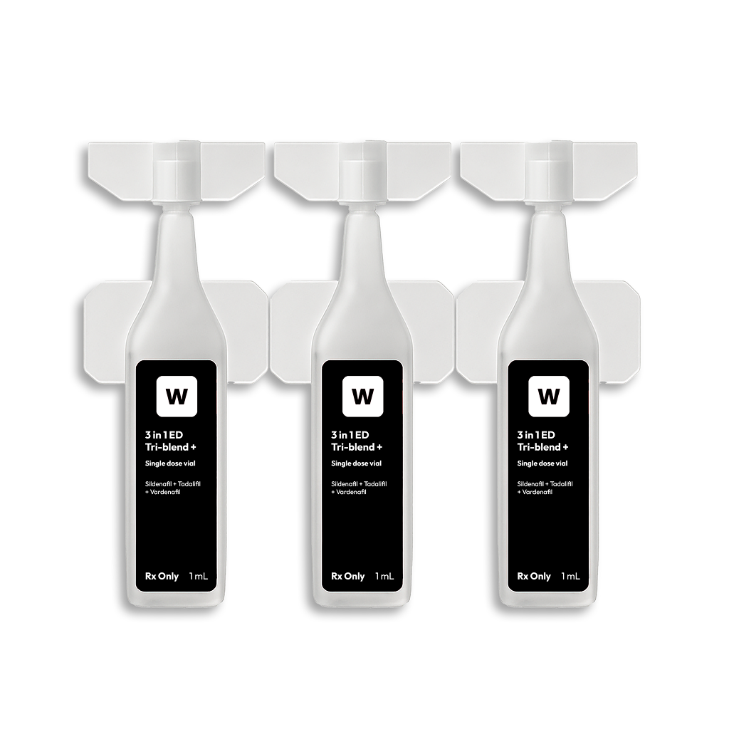 3 in 1 ED Tri-blend + Single dose vials