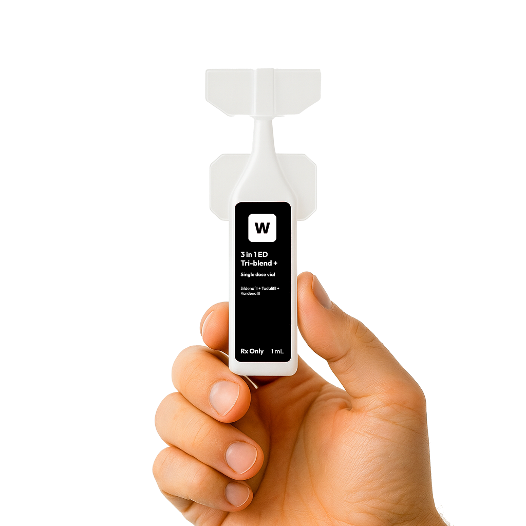 3 in 1 ED Tri-blend + Single dose vials